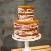 Naked Fall Wedding Cake