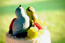 bird wedding cake topper