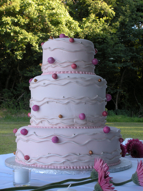 Pink Polka Dot Wedding Cake | A Wedding Cake Blog