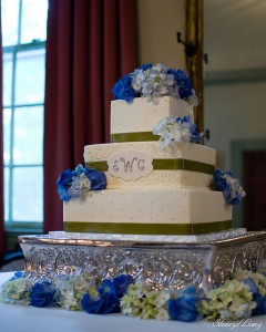 square wedding cake