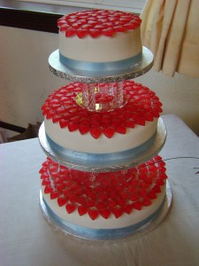 Red Hearts Cake