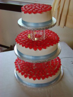 Red Hearts Cake