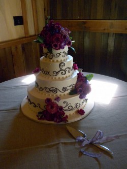 Chocolate Scrollwork Cake