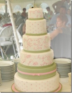 Pink and Green Cake