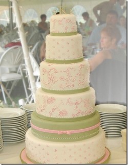 Pink and Green Cake