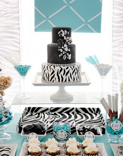 Zebra and Tiffany Blue