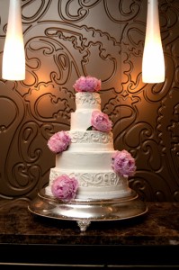 Addy B Pink Peony White Cake