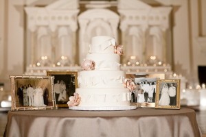 White wedding cake