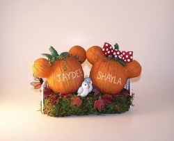 Mickey Pumpkin cake toppers