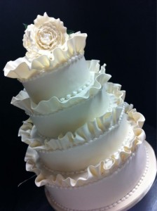 White Ruffle Cake