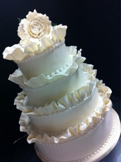 White Ruffle Cake