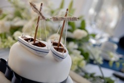 Sailboat cake topper