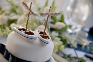 Sailboat cake topper