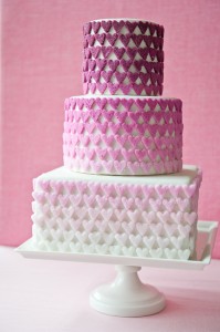 Ombre Sugar Hearts Cake