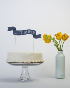 Paper Banner Cake Topper