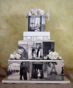 Romance in Paris Wedding Cake