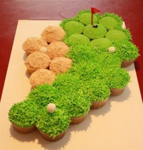 Cupcake cluster golf green