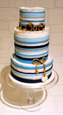 Nautical love wedding cake (compressed)