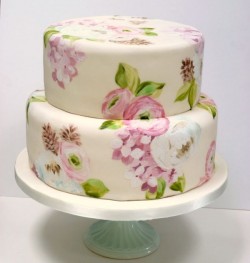 Painted Wedding Cake