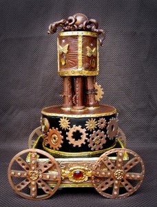 steampunk wedding cake