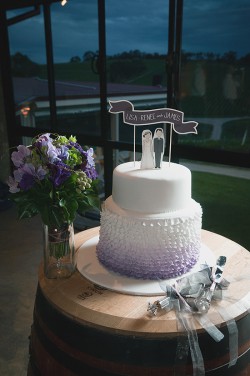 Purple Ruffle Ombre Cake