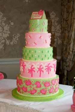 Lilly Pulitzer Wedding Cake