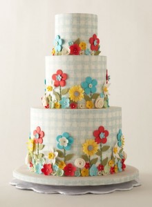 Gingham Wedding Cake