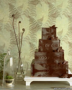 chocolate wooden box cake