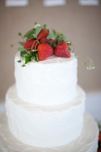 strawberry wedding cake