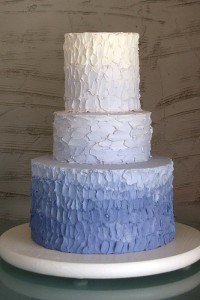 Blue Rustic Iced Ombre Cake