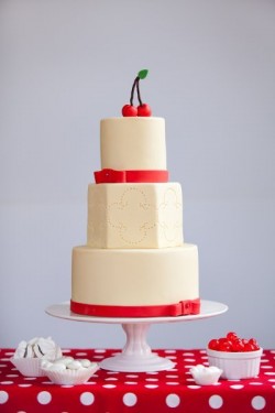 Maraschino Cherry Wedding Cake