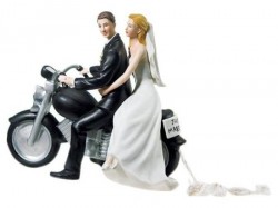 Motorcycle Wedding Cake Topper