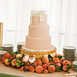 Peach Wedding Cake