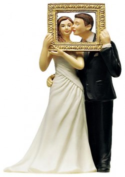 Picture Perfect Bride and Groom Cake Topper