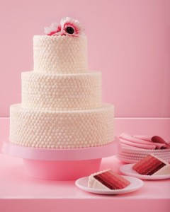 Ombre Red Velvet Wedding Cake