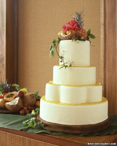 Tropical Inspired Wedding Cake