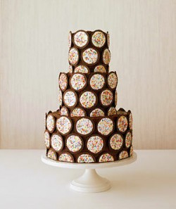 chocolate cookie wedding cake