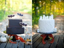 halloween his and hers cakes