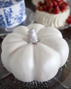 Silver and White Pumpkin Cake