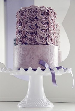 purple wedding cake