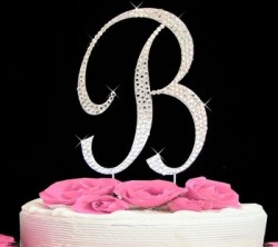 Swarovski Monogram Cake Topper