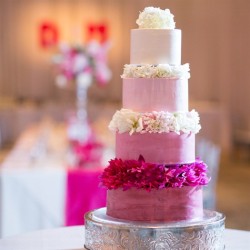 Pink Ombre Wedding Cake