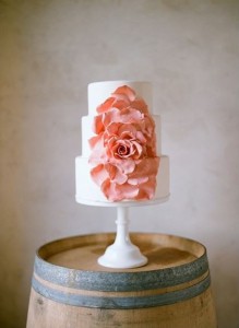 Coral Wedding Cake