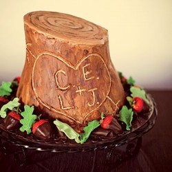 Tree Trunk Grooms Cake