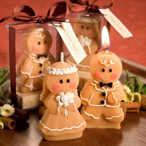gingerbread couple candles
