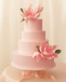 magnolia wedding cake