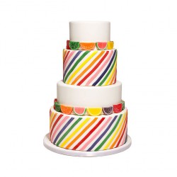 rainbow wedding cake