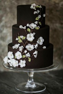 brown wedding cake