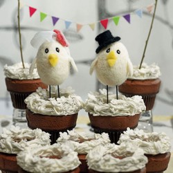 bird cake toppers