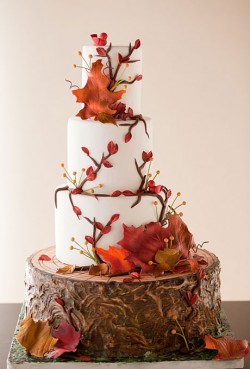 fall wedding cake